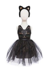 Black Cat Dress & Headpiece Size 5-6