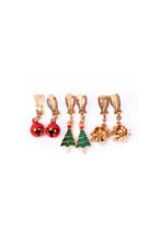 Load image into Gallery viewer, Snowman Pierced Or Clip-On Earrings 3 Pairs