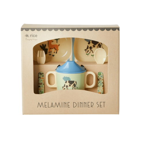 Blue Farm Melamine Dinner Set