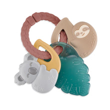 Load image into Gallery viewer, Tropical Itzy Keys Texture Ring With Teether &amp; Rattle