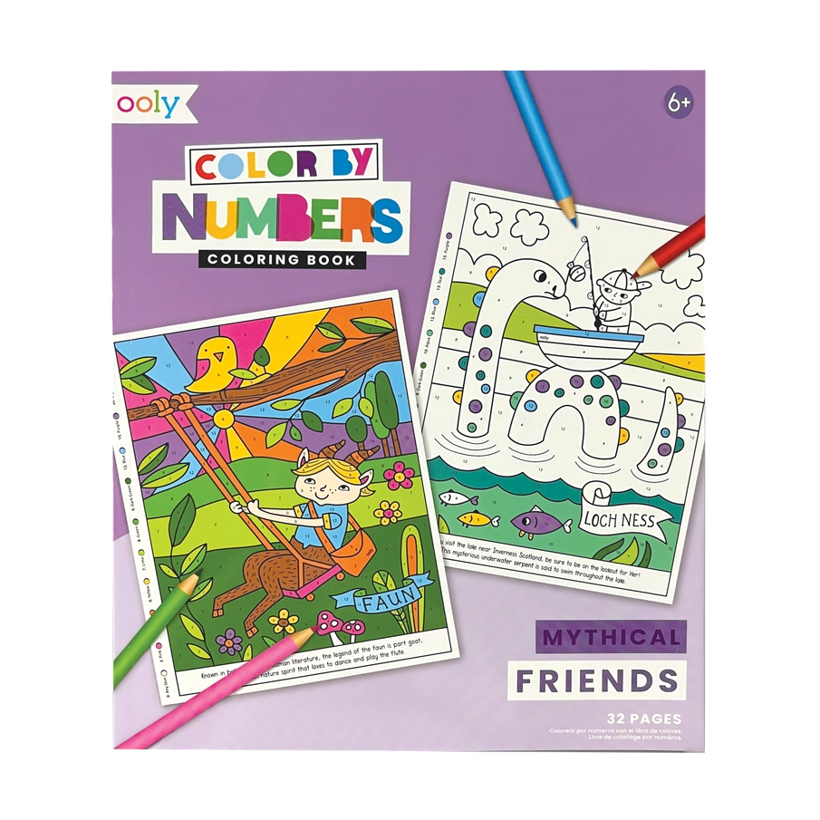 Mythical Friends Color By Number Coloring Book