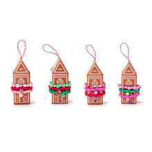 Load image into Gallery viewer, Peppermint Candy Elastic Bracelets On Gingerbread House Box