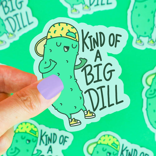 Big Dill Pickle Funny Food Pun Vinyl Sticker