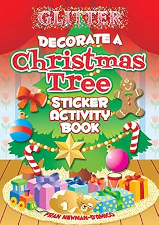 Glitter Decorate A Christmas Tree Sticker Activity Book