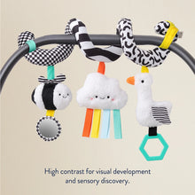 Load image into Gallery viewer, Itzy Bitzy Spiral Car Seat Activity High Contrast