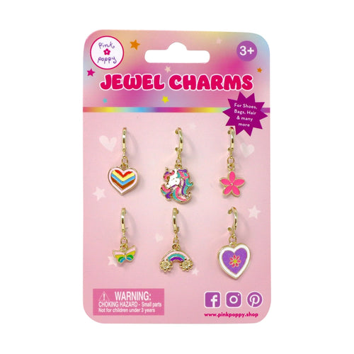 Rainbow Unicorn Shoelace Charm 6 Pack