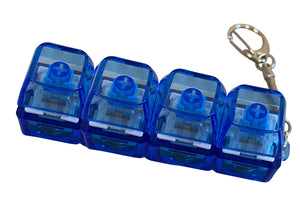 Keyboard Fidget LED Keyring Blue