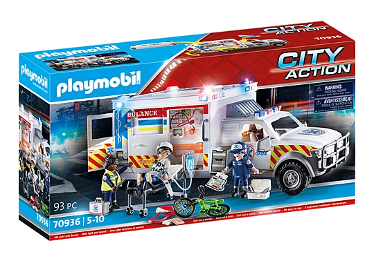 Rescue Vehicles: Ambulance With Lights And Sound