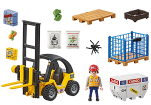 Forklift Truck With Cargo