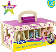 Load image into Gallery viewer, Unicorn Magic Wooden Stable Playset