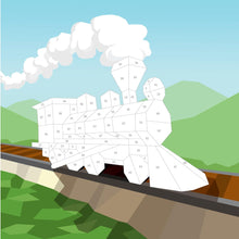 Load image into Gallery viewer, Trucks, Trains &amp; More Paint By Sticker Kids Book