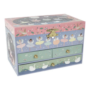 Musical Jewelry Box With 3 Drawers Enchanted