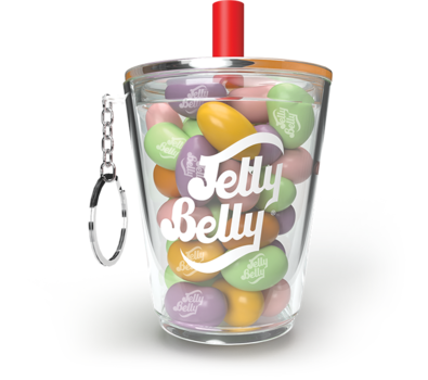 Jelly Belly Boba Milk Tea Mini Cup Keychain