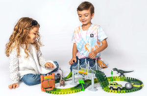 Dino's Journey Glow In The Dark Toy Track Set In Bag