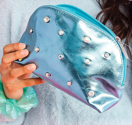 Blue Candy Gem Oval Bag