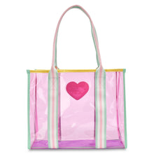 Load image into Gallery viewer, Color Block Clear Tote