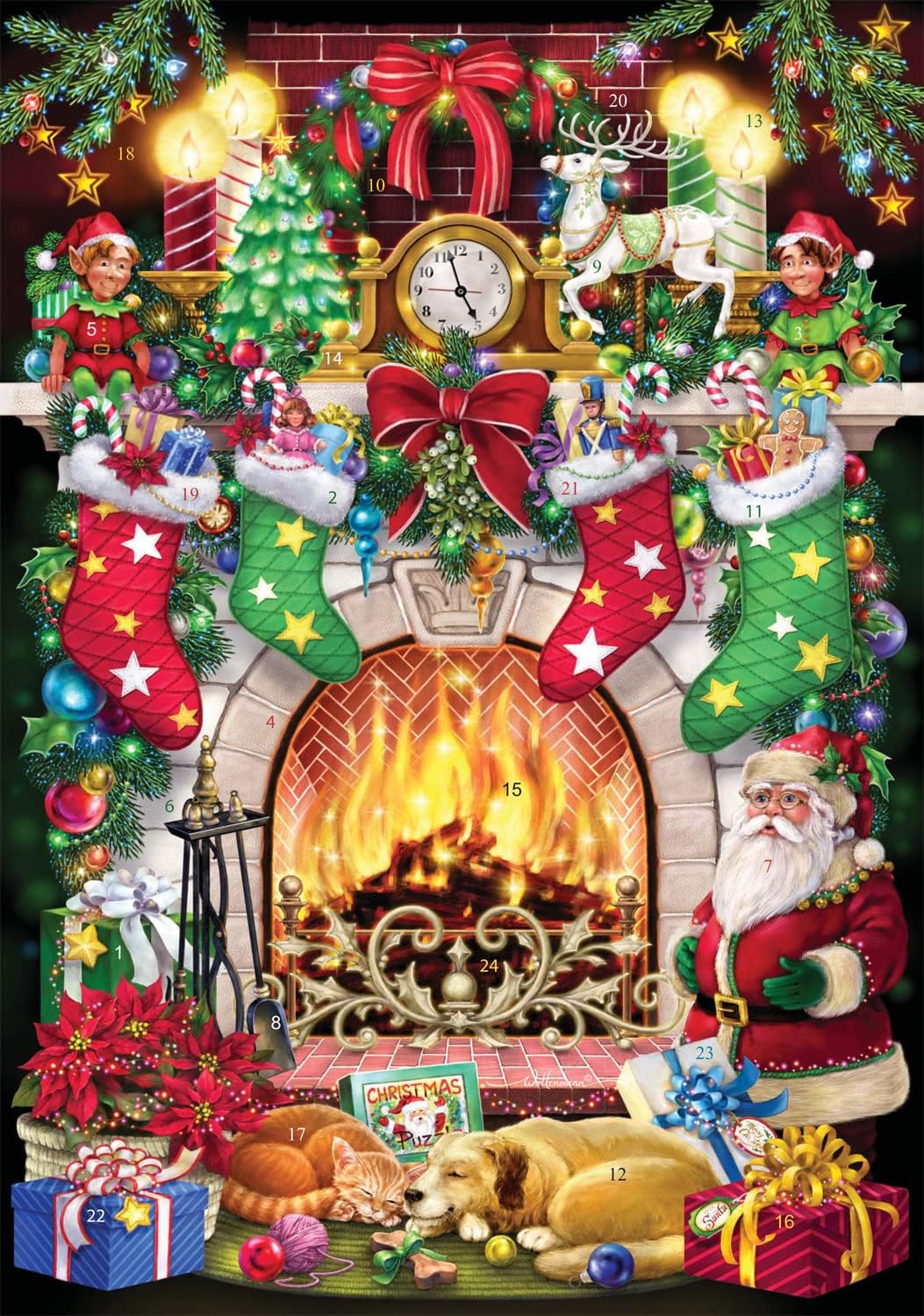 Christmas Fireplace Advent Calendar