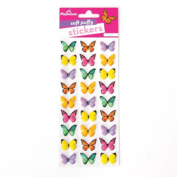 Butterflies Puffy Stickers
