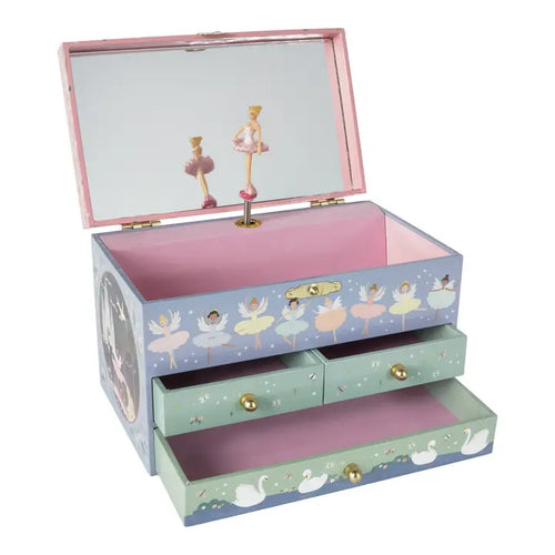 Musical Jewelry Box With 3 Drawers Enchanted
