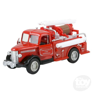 5" Die-Cast Pull Back Classic Fire Truck