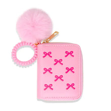 Load image into Gallery viewer, 3D Bow Pom Pom Zip Wallet