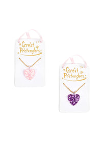 Boutique Glitter Heart Necklace