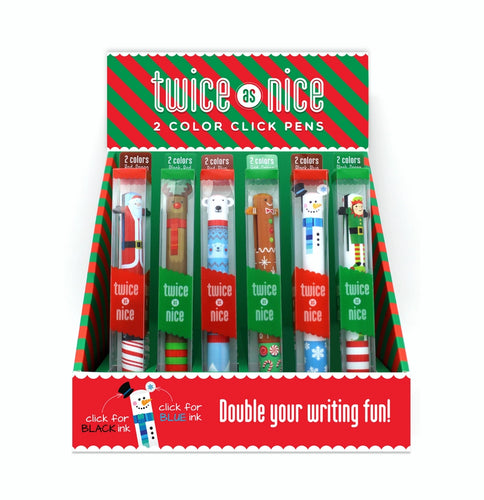 Twice As Nice Holiday 2 Color Click Pen