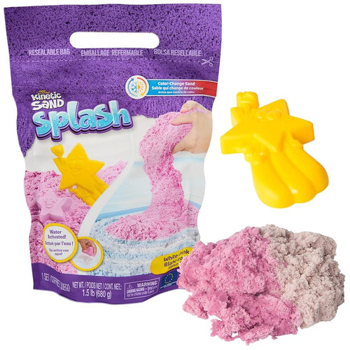 Kinetic Sand Splash 1.5 lb White/Pink Color Change Bag