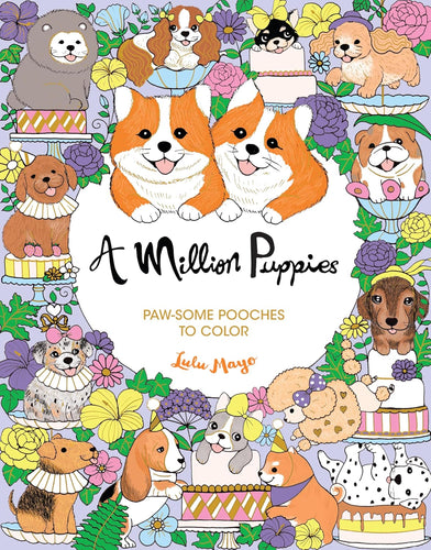 Million Puppies To Color Book