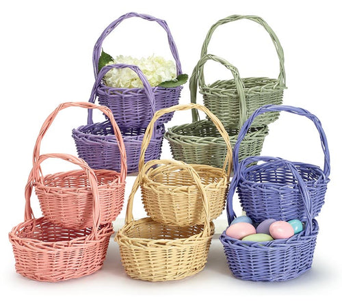 Spring Color Willow Basket