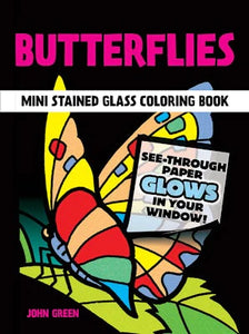 Butterflies Mini Stained Glass Coloring Book