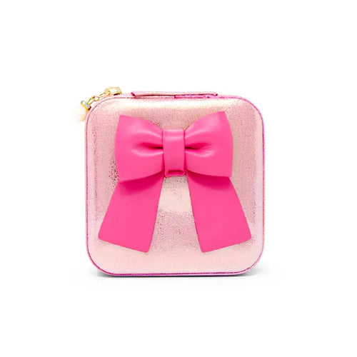 Shiny Jumbo Bow Jewelry Box Hot Pink