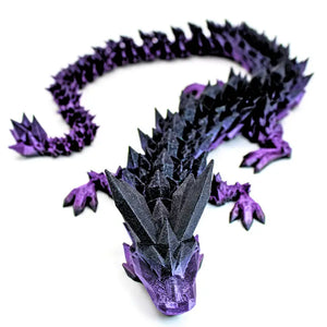 19 Inch Crystal Dragon Fidget Black/Purple Shimmer