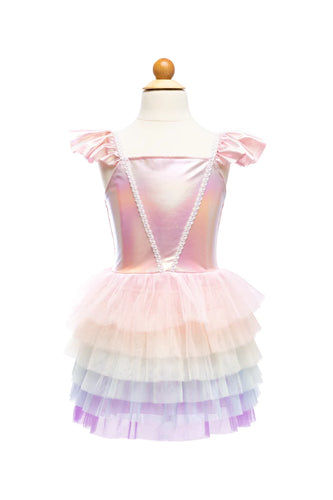 Rainbow Ruffle Tutu Dress Pink/Multi Size 5-6