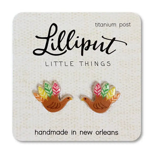 Thanksgiving Hand Turkey Earrings