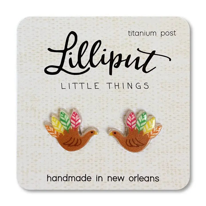 Thanksgiving Hand Turkey Earrings