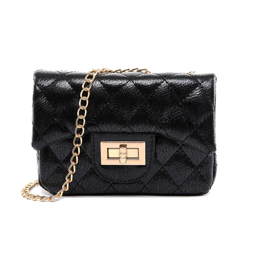 Metallic Classic Mini Purse Black