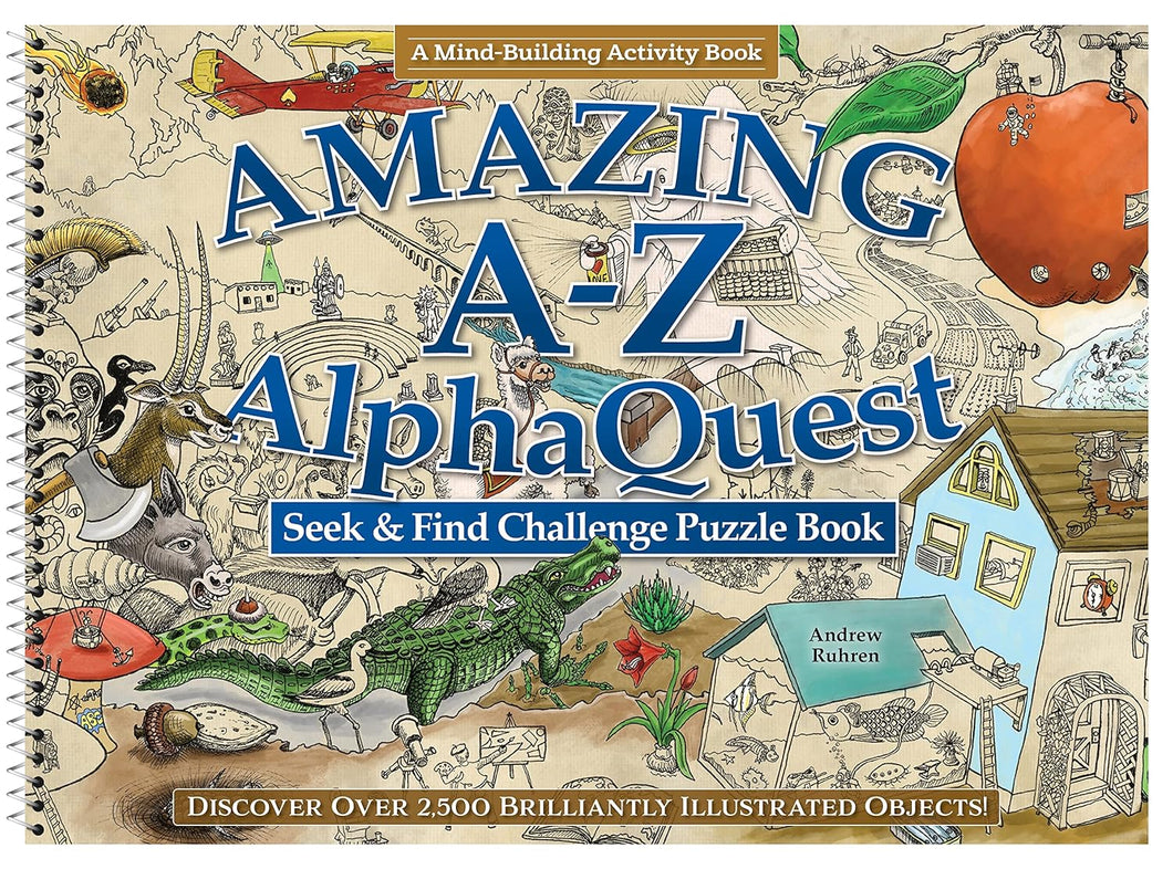 Amazing A-Z AlphaQuest Seek & Find Challenge Puzzle Book