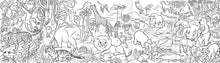 Load image into Gallery viewer, Wild Animals Double-Sided Color Pencils With Mini Mural