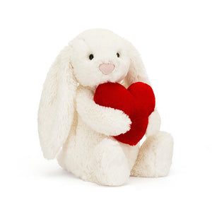 Little Bashful Red Love Heart Bunny