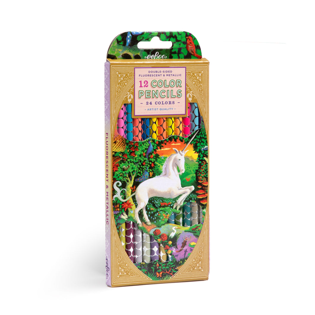 Unicorn 12 Double-Sided Metallic Pencils