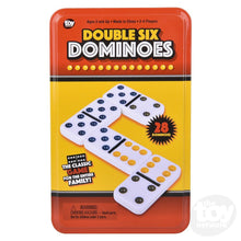 Load image into Gallery viewer, Double 6 Dominoes Tin