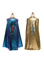 Load image into Gallery viewer, Reversible Blue Lightning Holographic Cape Size 5-6