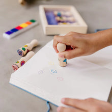 Load image into Gallery viewer, Wooden Stamp Set Happy Handles