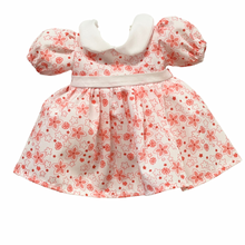 Load image into Gallery viewer, 10&quot; Red Floral Print Doll Dress