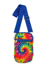 Load image into Gallery viewer, Tie Dye Puffer Messenger Bag With Blue Strap