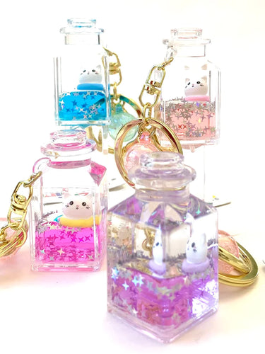 Kitty Jar Floaty Keychain Charm