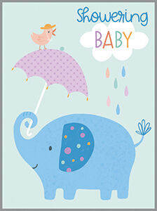 Showering Baby Enclosure Card