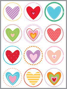 Hearts In Circles Enclosure Card