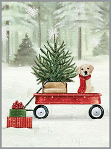 Puppy In Wagon Enclosure Card